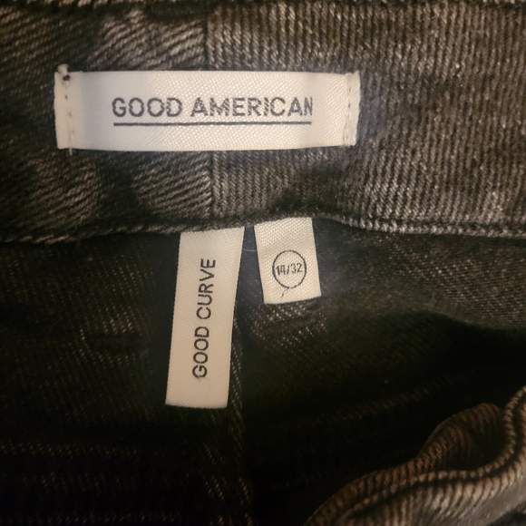 Good American Womens Gray Skinny Jeans with Fading & Frayed Hem. Size 14/32 - Picture 4 of 6